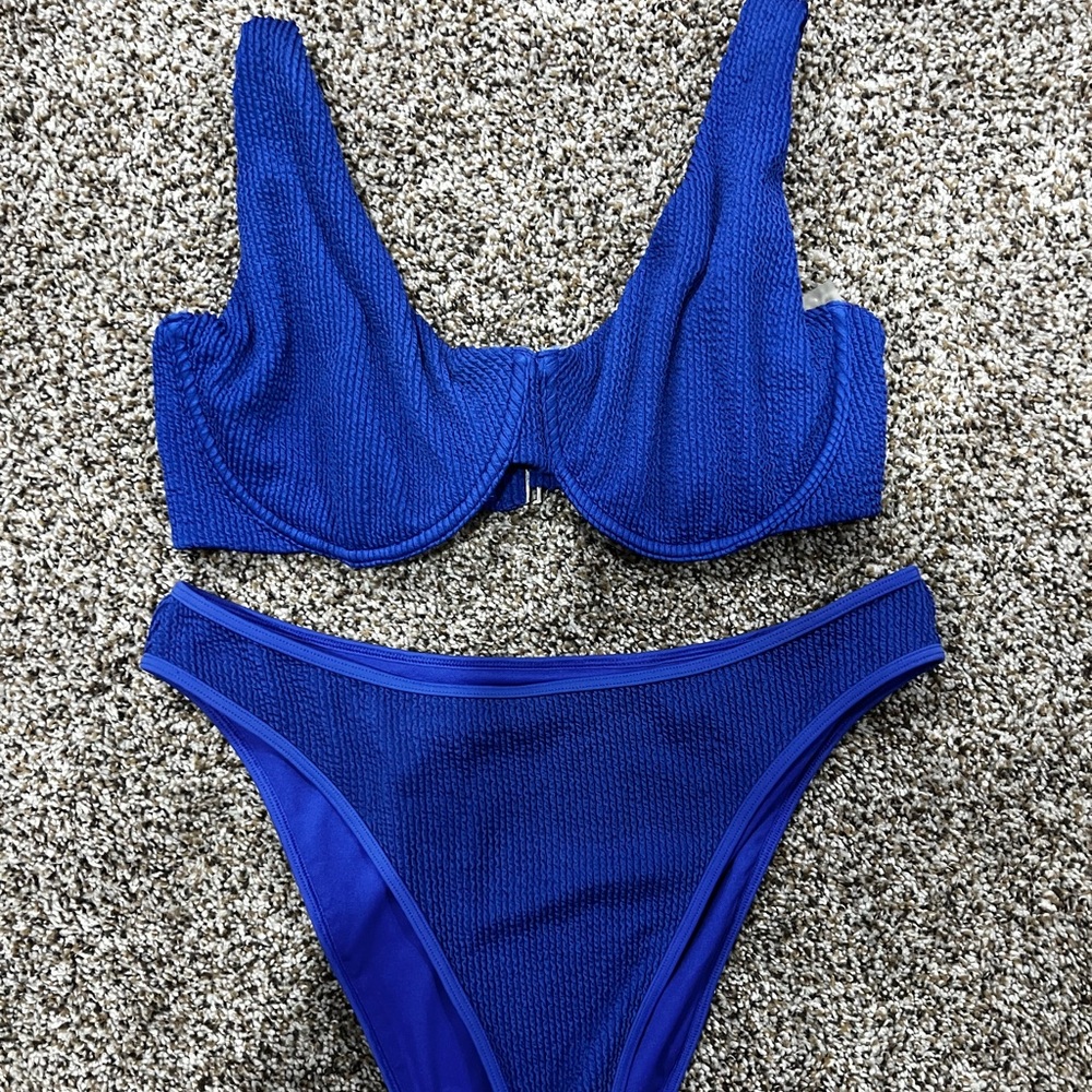 Abercrombie royal blue curve love Bikini Set large
